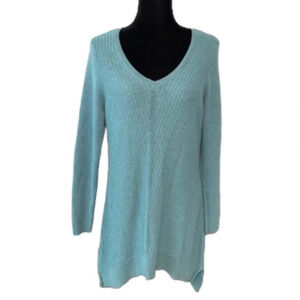 Eileen Fisher 100% merino wool ribbed tunic sweater size Medium